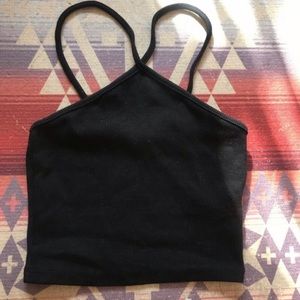 Zara off shoulder knit crop top